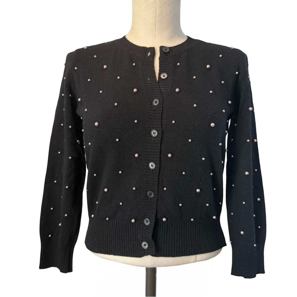 D&G Rose Gold Pearl Embellished Cardigan size 38